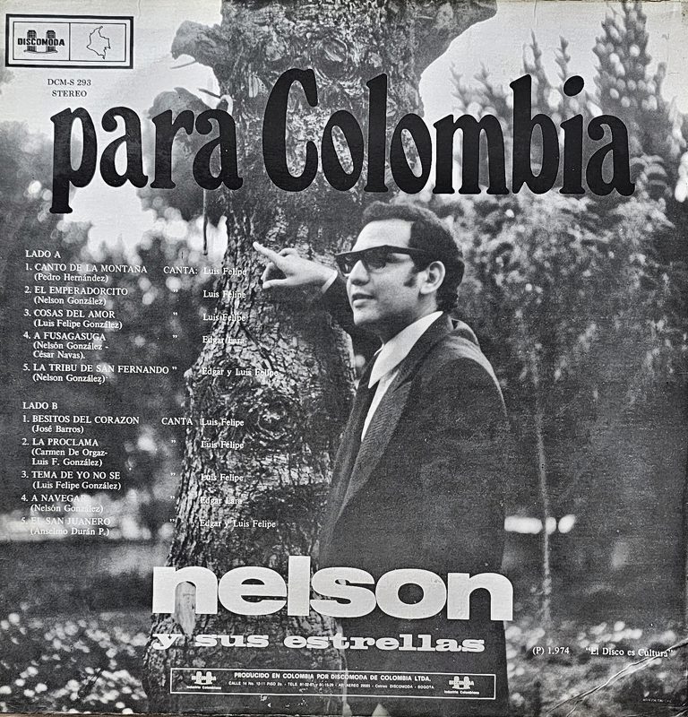 Contraportada - Nelson y sus Estrellas - Para Colombia
