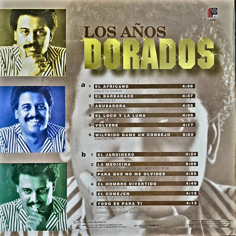 Contraportada - Wilfrido Vargas - Los años dorados