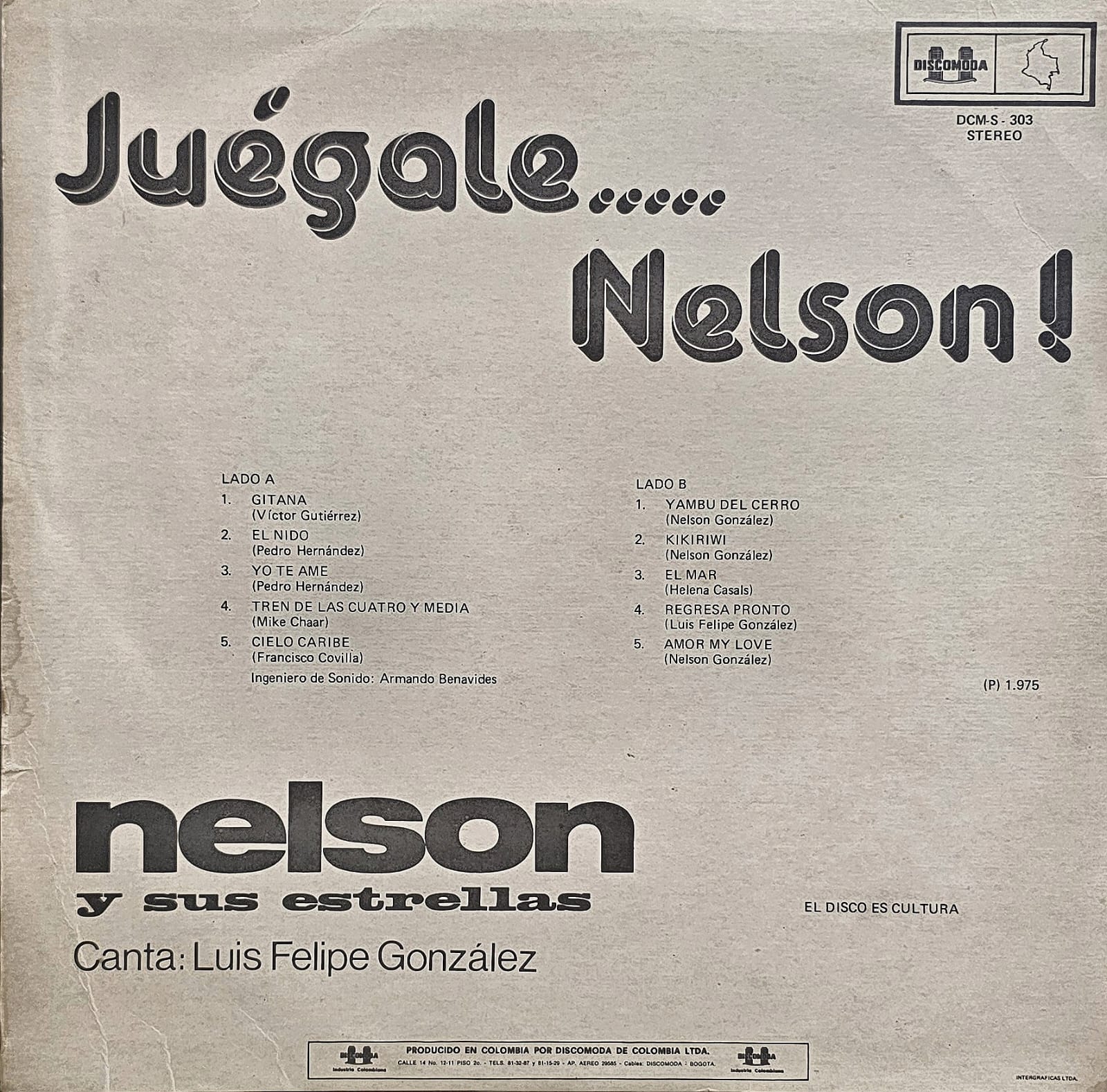 Contraportada - Nelson y sus estrellas - Juégale ..... Nelson!