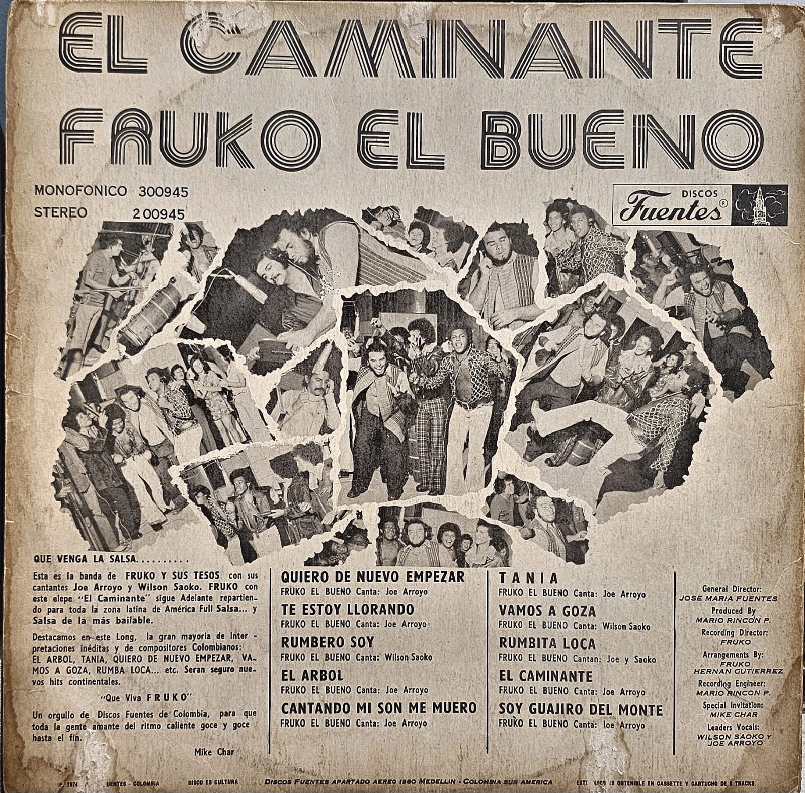 Contraportada - Fruko el bueno - El Caminante